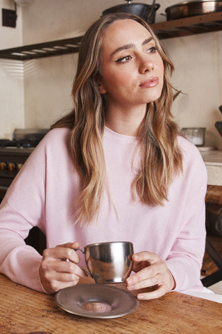 Sandy Cashmere Sweater in Rosebud