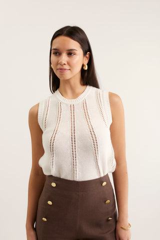 Atlas Linen Pant  In Choc