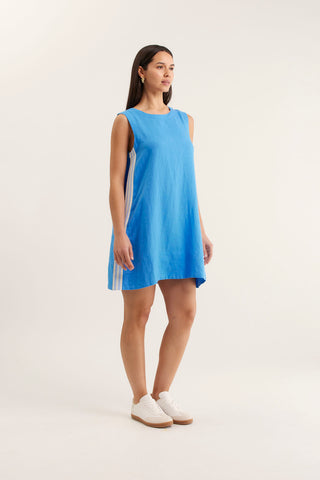 Vespa Linen Dress In Cornflower