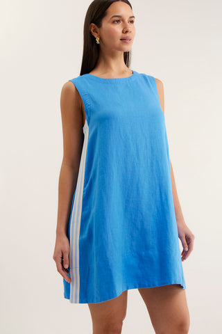 Vespa Linen Dress In Cornflower