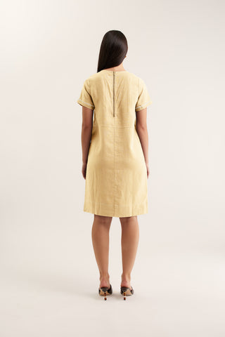 Chiara Linen Dress In Lemon