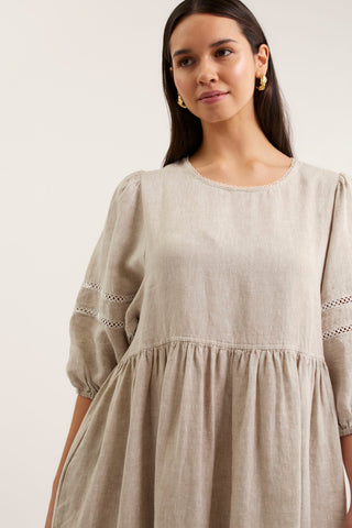 Bea Linen Dress In String