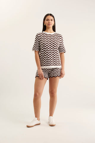 Rae Top In Choc/Ivory