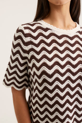 Rae Top In Choc/Ivory