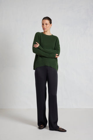Alessandra Knitwear Fifi Crew Cashmere Sweater in Bush