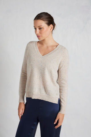 Sonny Cashmere Sweater in Seashell
