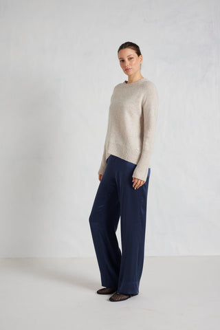 Fifi Crew Cashmere Sweater in Seashell