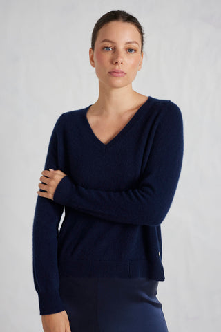 Sonny Cashmere Sweater in Midnight Navy