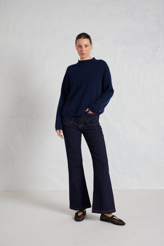 Alessandra Knitwear Monet Cashmere Sweater in Midnight Navy