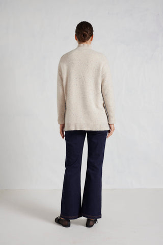 Artie Cashmere Cardigan in Seashell