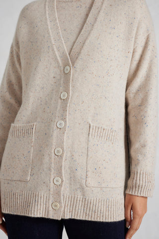 Artie Cashmere Cardigan in Seashell