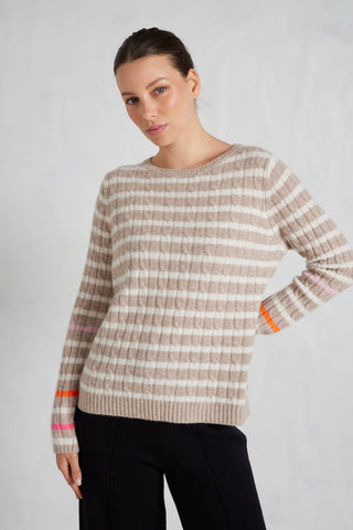 Nora Cashmere Sweater in Lightweight Beige