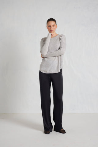 Alessandra Knitwear Baby Belle Cashmere Sweater in Fly Ash