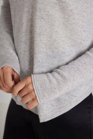 Baby Belle Cashmere Sweater in Fly Ash