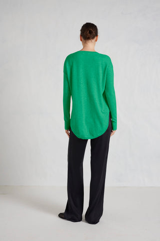 Baby Belle Cashmere Sweater in Viridity