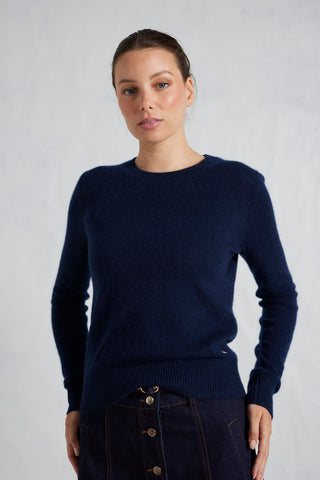 Mandy Cashmere Sweater in Midnight Navy