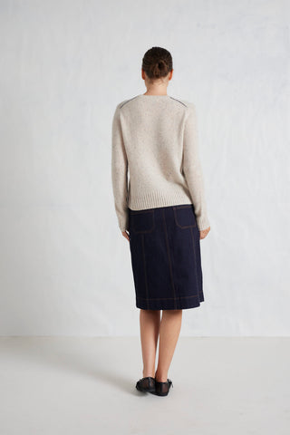 Georgia Cashmere Sweater in Seashell