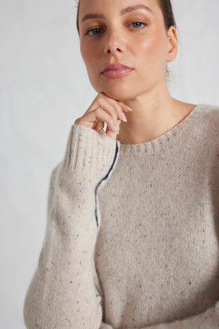 Georgia Cashmere Sweater in Seashell