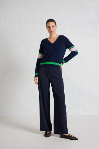 Percy Cashmere Sweater in Midnight Navy