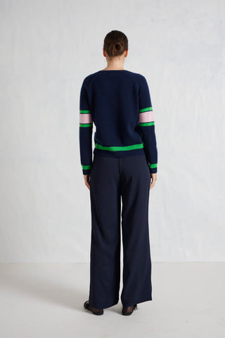 Percy Cashmere Sweater in Midnight Navy