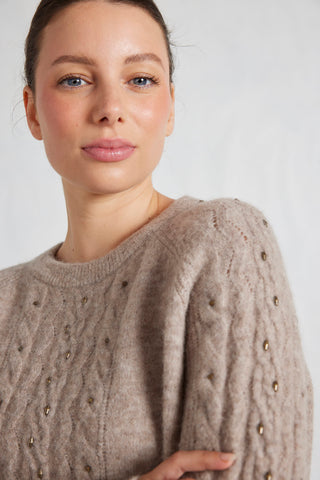 Rita Alpaca Sweater in Hazel