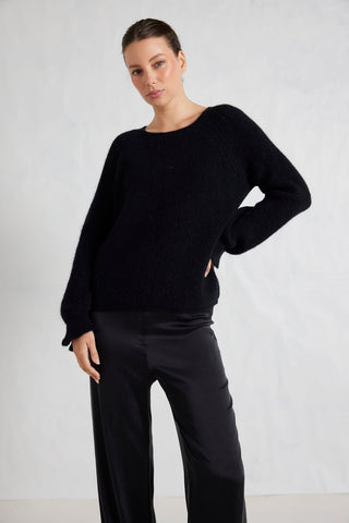 Katie Alpaca Sweater in Black