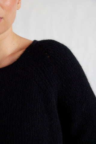 Katie Alpaca Sweater in Black
