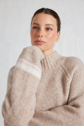 Leona Alpaca Sweater in Almond