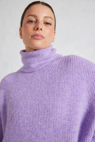 Pascale Alpaca Polo in Lupine