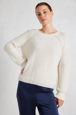 Katie Alpaca Sweater in Ivory