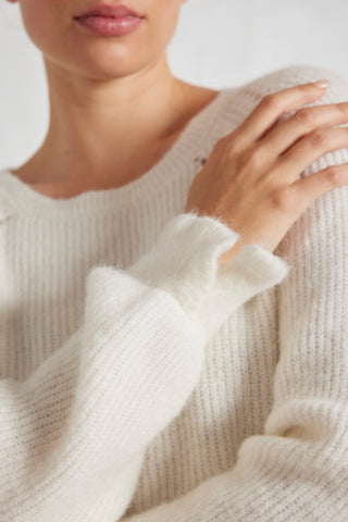 Katie Alpaca Sweater in Ivory