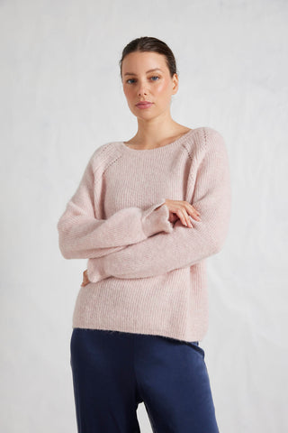 Katie Alpaca Sweater in Sand Rose