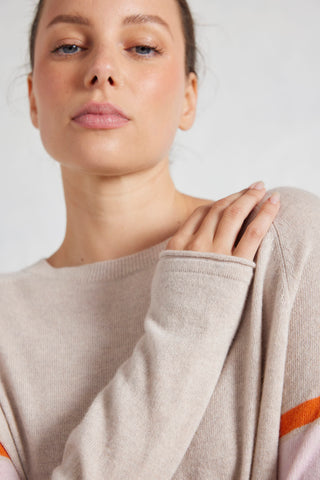 Fay Merino Cashmere Sweater in Natural