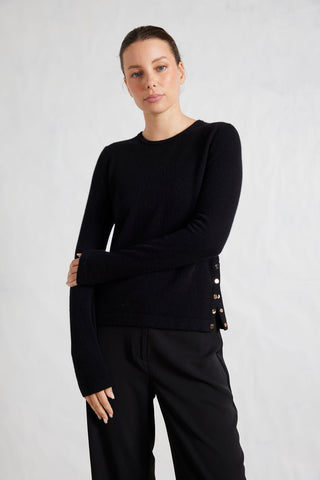 What A Stud Merino Cashmere Sweater In Black