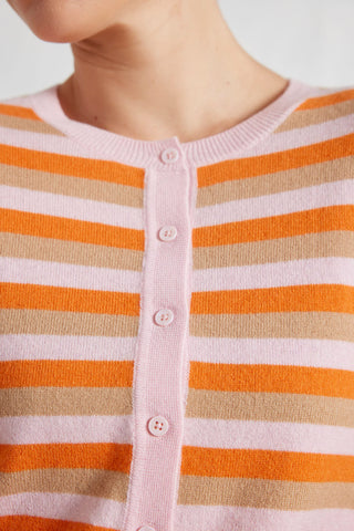 Sydney Stripe Cardi in Tuberose