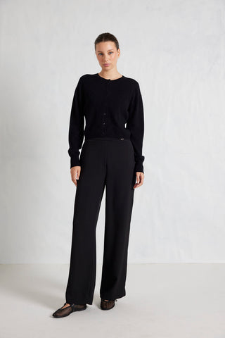 Alessandra Knitwear Sydney Merino Cashmere Cardi in Black