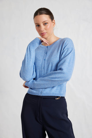 Sydney Cardi in Dusty Denim