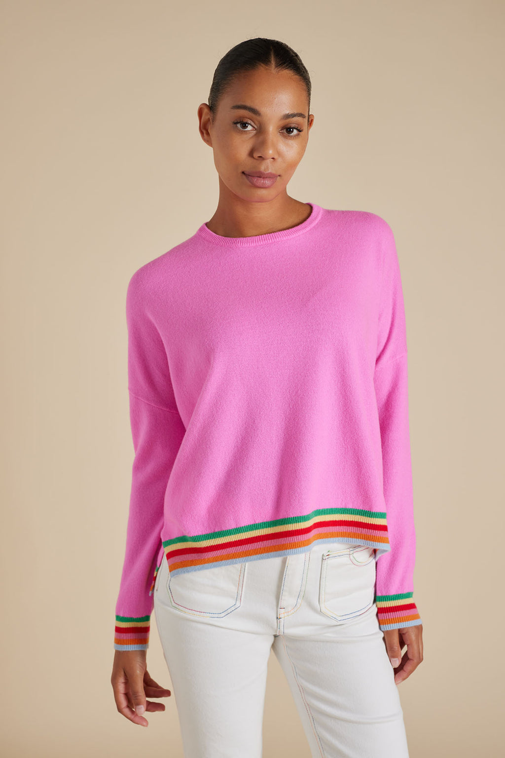 Luisa Cerano T Candy Pink Cashmere Sweater 158045 5871 0432 main image 1