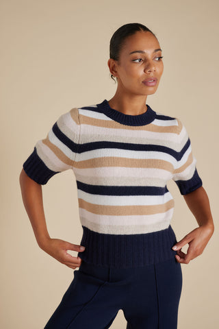 Trudy Top in Officer Navy