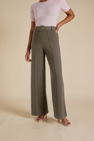 Hamilton Crepe Knit Pant in Ivy