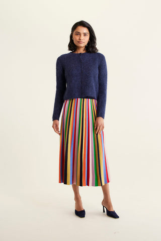 Anastasia Brushed Alpaca Cardi In Navy