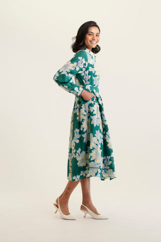 Hazel Cotton Silk In Forest Lulu Print