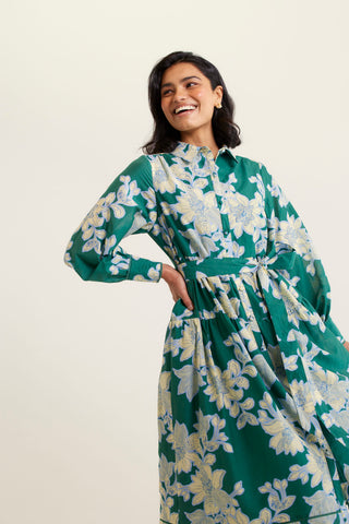 Hazel Cotton Silk In Forest Lulu Print
