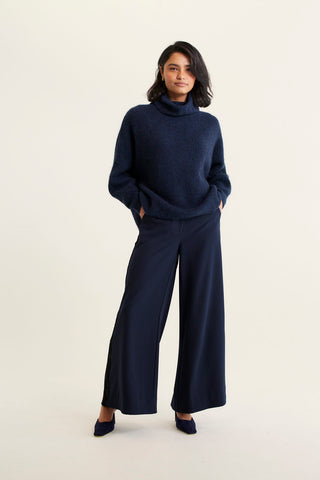 Pascale Alpaca Polo in Navy