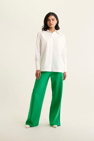 Hallie Crepe Knit Pant In Emerald