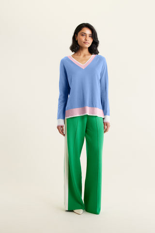 Quay Cotton Sweater In Cornflower