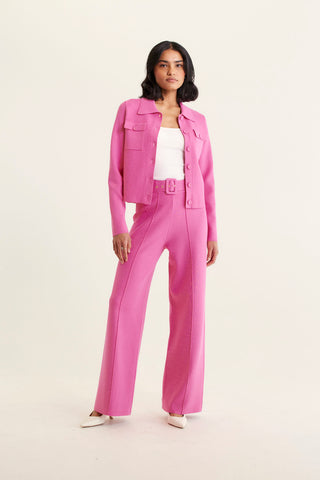 Carter Crepe Knit Jacket In Lolly