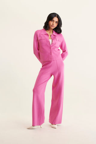 Carter Crepe Knit Jacket In Lolly