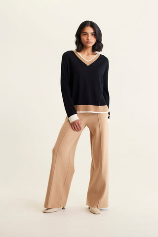 Quay Cotton Sweater In Black