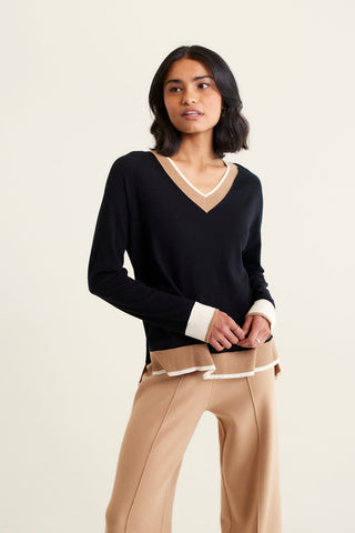 Quay Cotton Sweater In Black